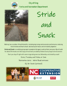 Cover photo for Stride and Snack