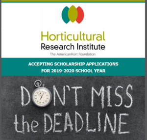 Horticultural Research Institute Scholarhip Announcement