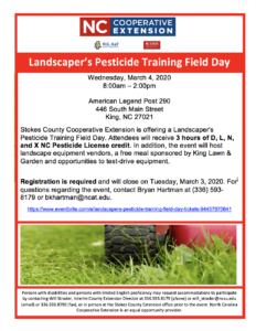 Cover photo for Landscaper’s Pesticide Training Field Day