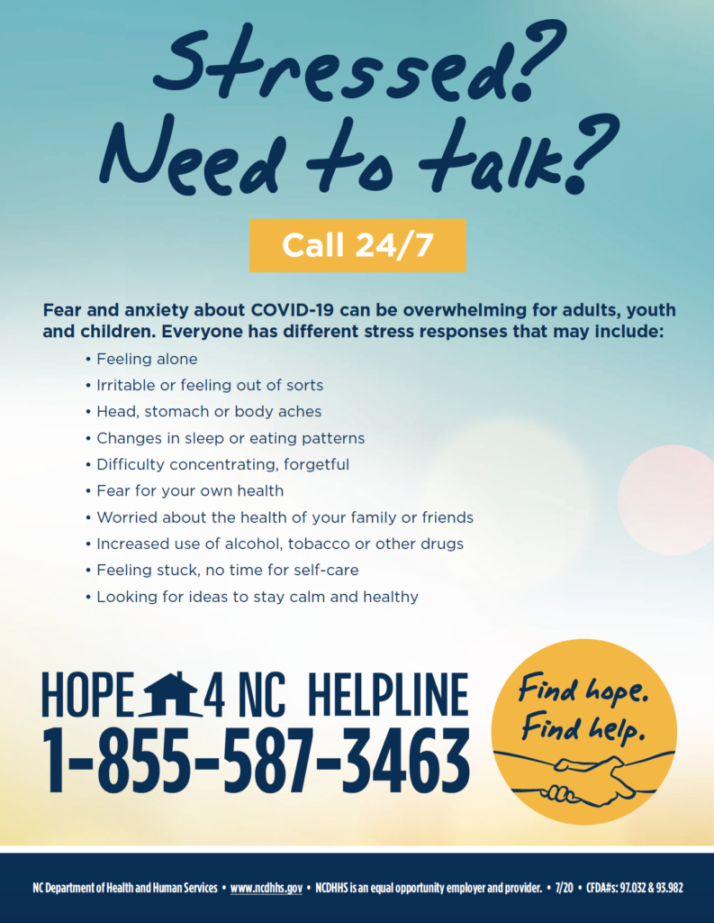 Hope4NC Helpline