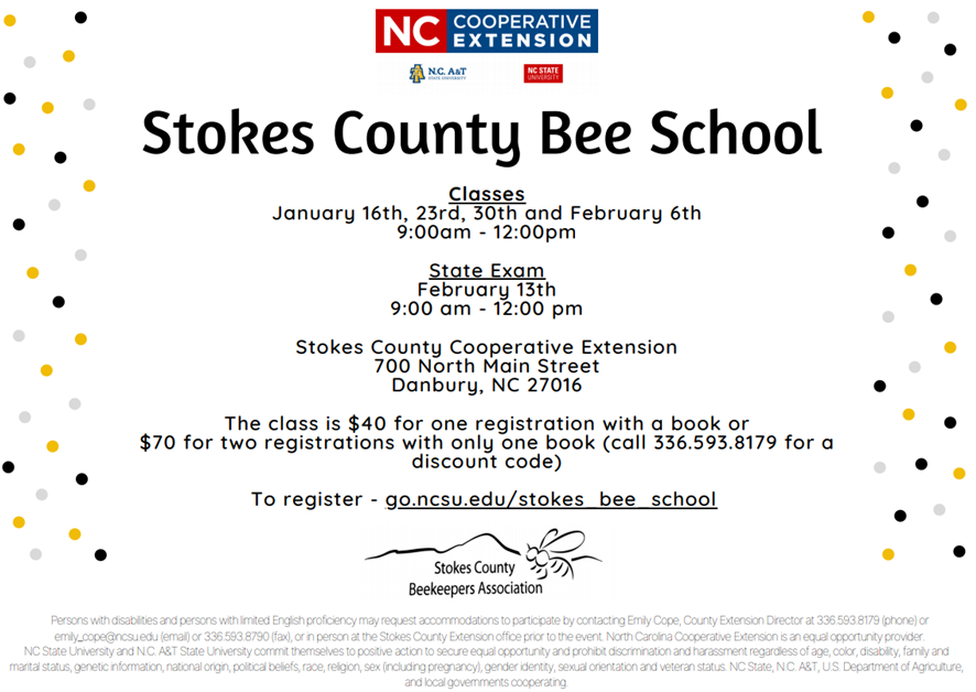 Bee School flyer