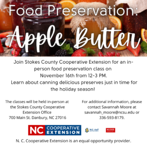 food preservation class apple butter