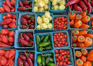 peppers at the farmers market