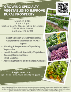 Cover photo for CANCELLED-Growing Specialty Vegetables to Improve Rural Prosperity