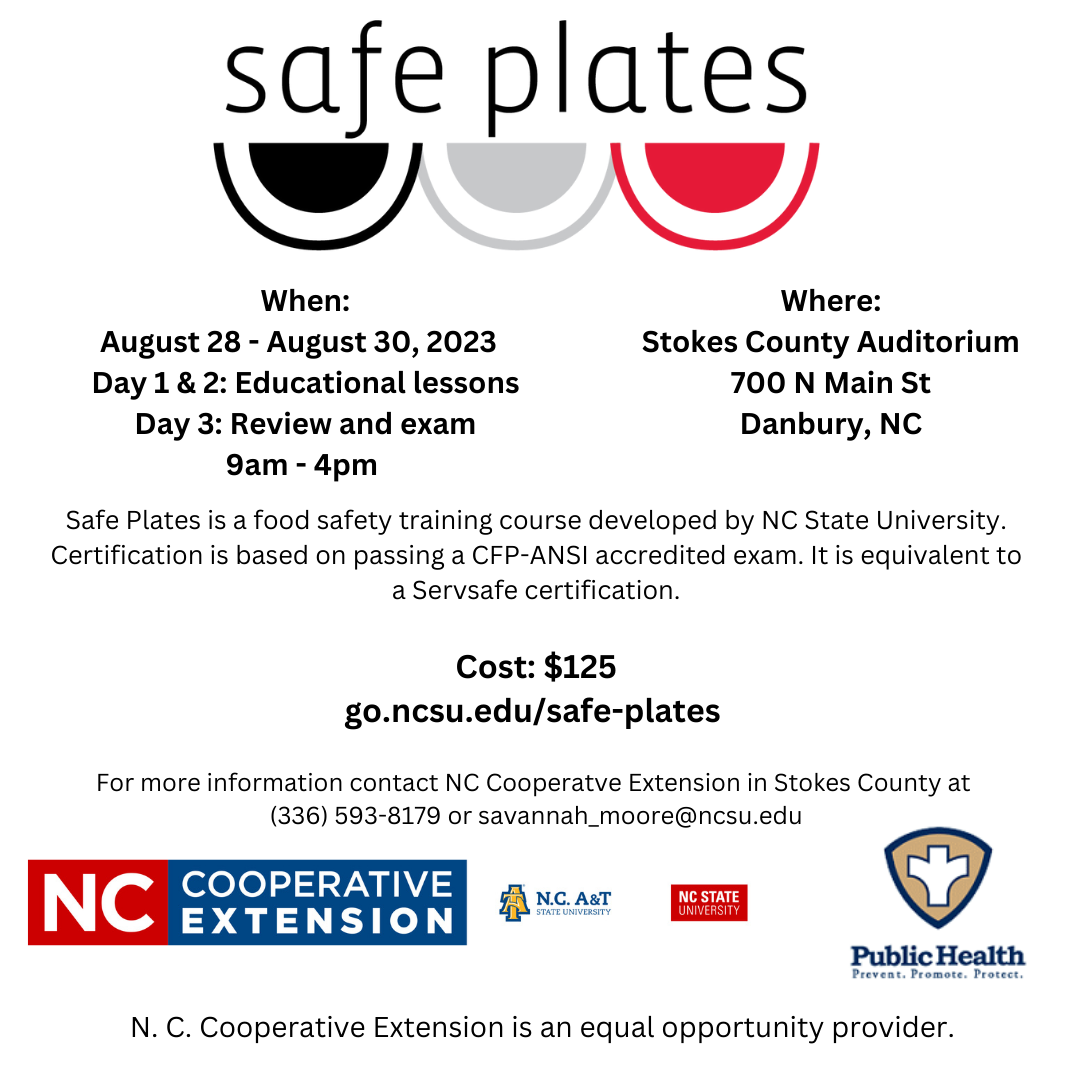 safe plates food safety class