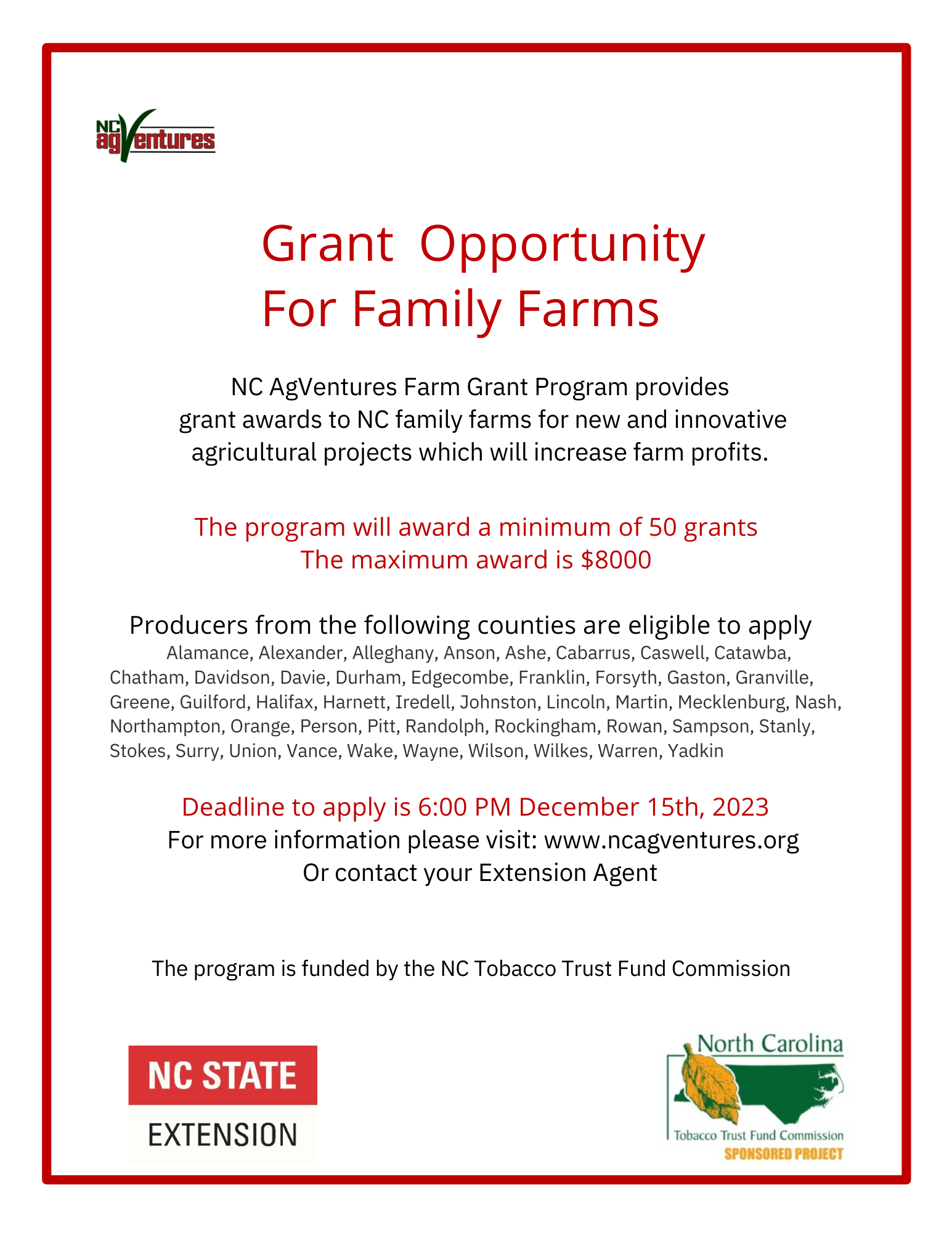 Grant Opportunity for Family Farms